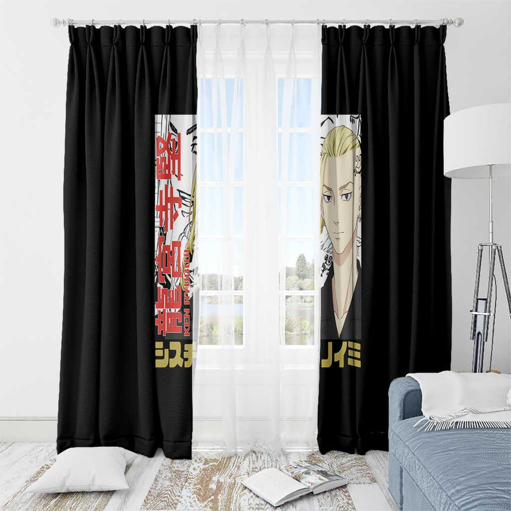 Draken Ryuguji Ken Tokyo Revengers Window Curtain Anime Style