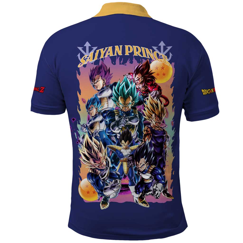 Vegeta V4 Dragon Ball Z Polo Shirt Anime Style