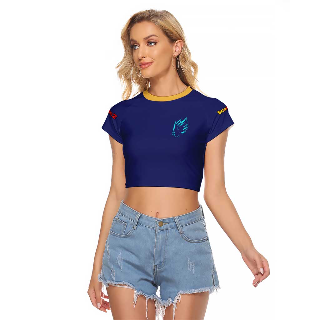 Vegeta V4 Dragon Ball Z Raglan Cropped T Shirt Anime Style