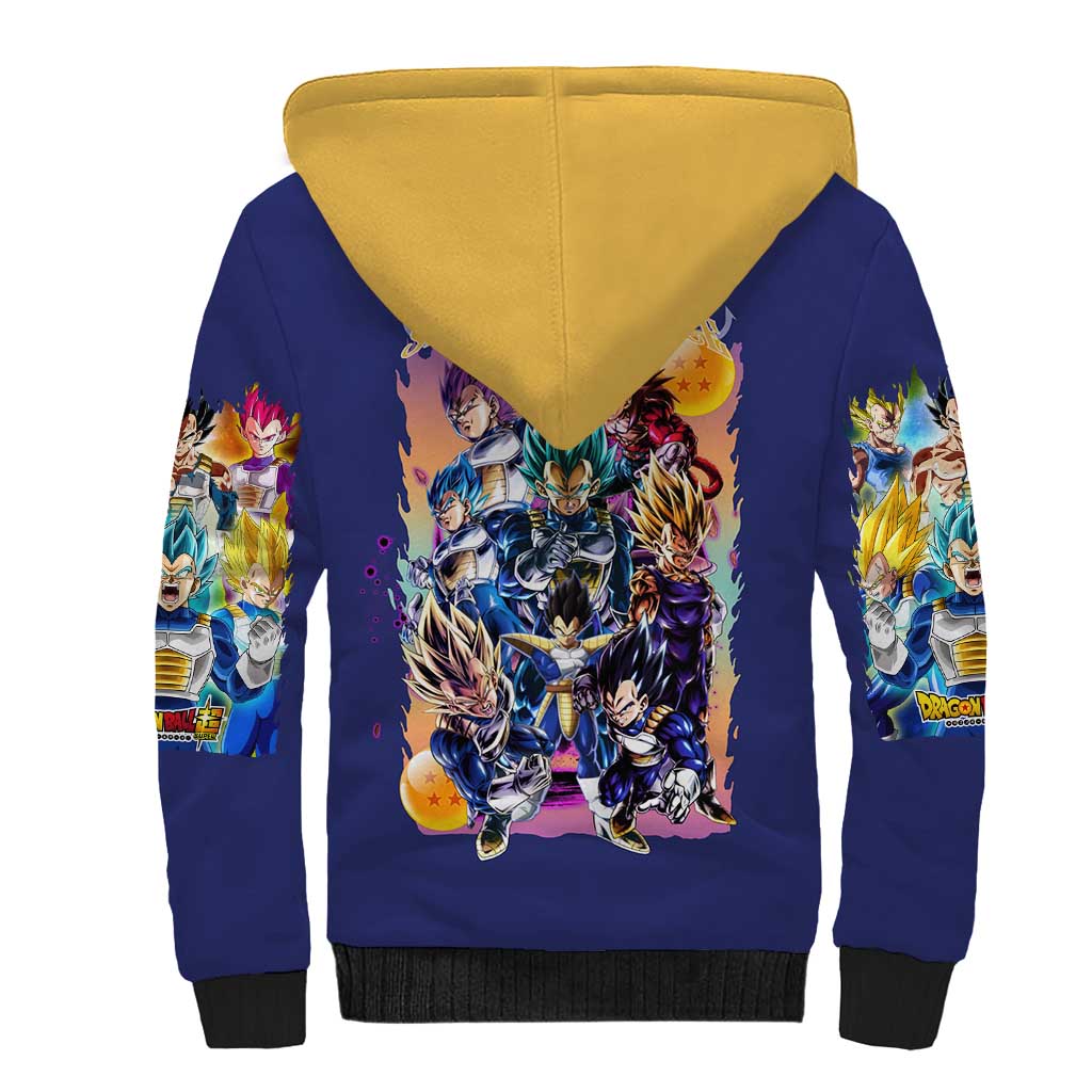 Vegeta V4 Dragon Ball Z Sherpa Hoodie Anime Style