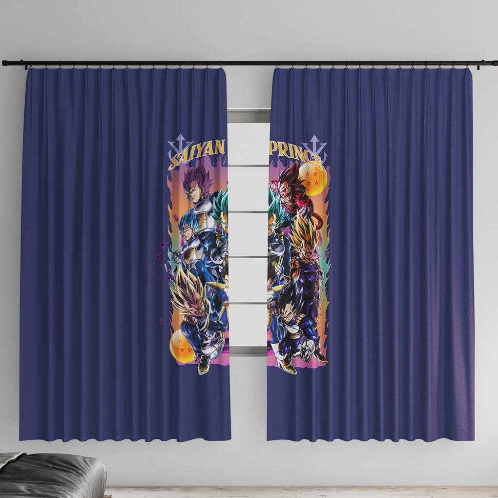 Vegeta V4 Dragon Ball Z Window Curtain Anime Style