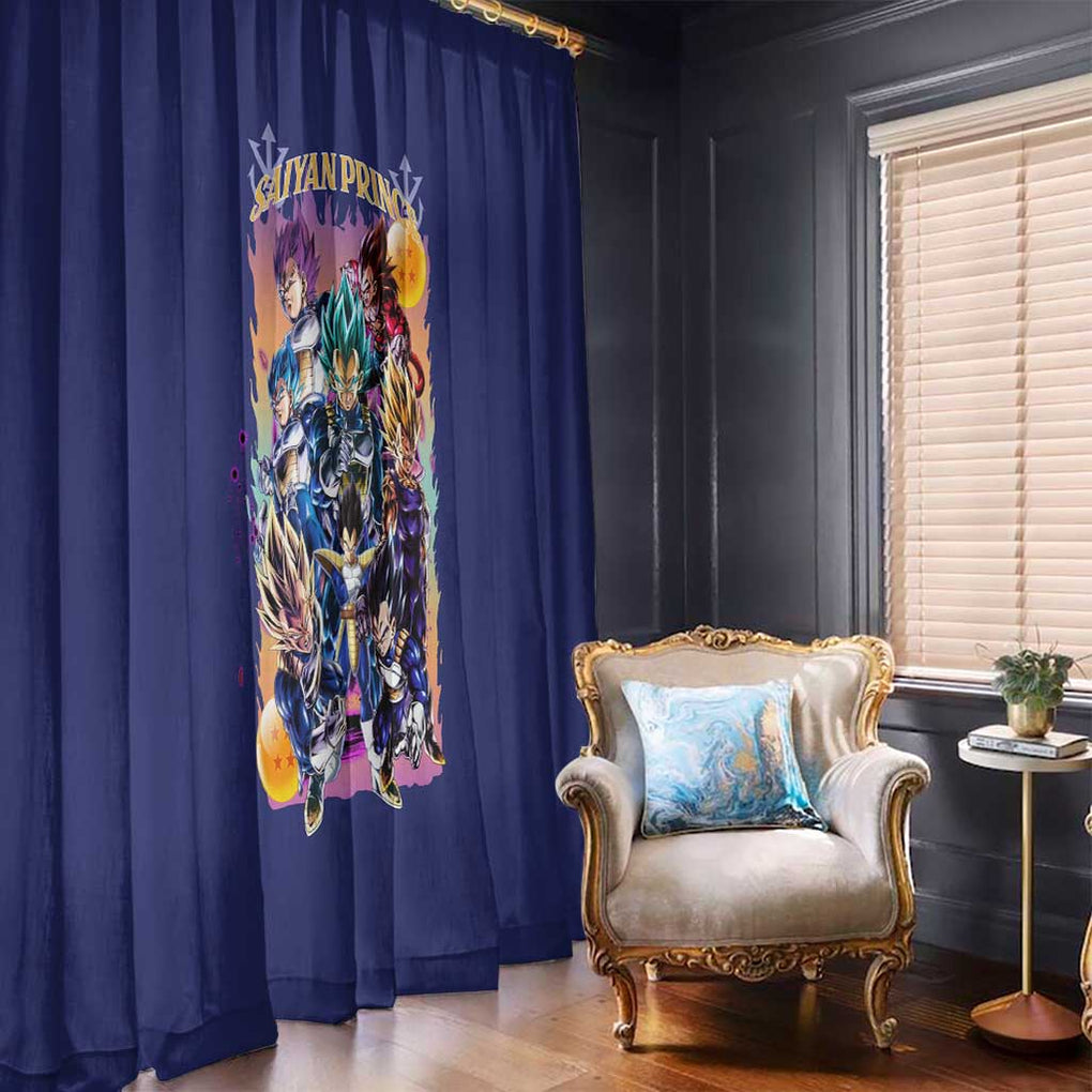 Vegeta V4 Dragon Ball Z Window Curtain Anime Style