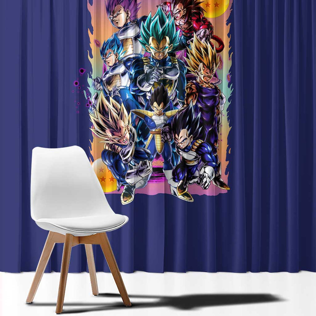 Vegeta V4 Dragon Ball Z Window Curtain Anime Style