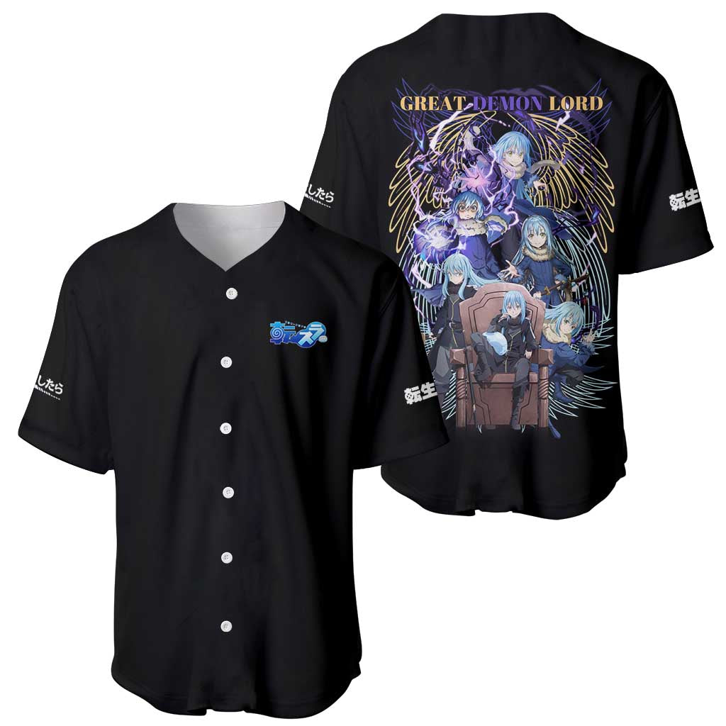 Rimuru Tempest V4 That Time I Got Reincarnated as a Slime Baseball Jersey Anime Style