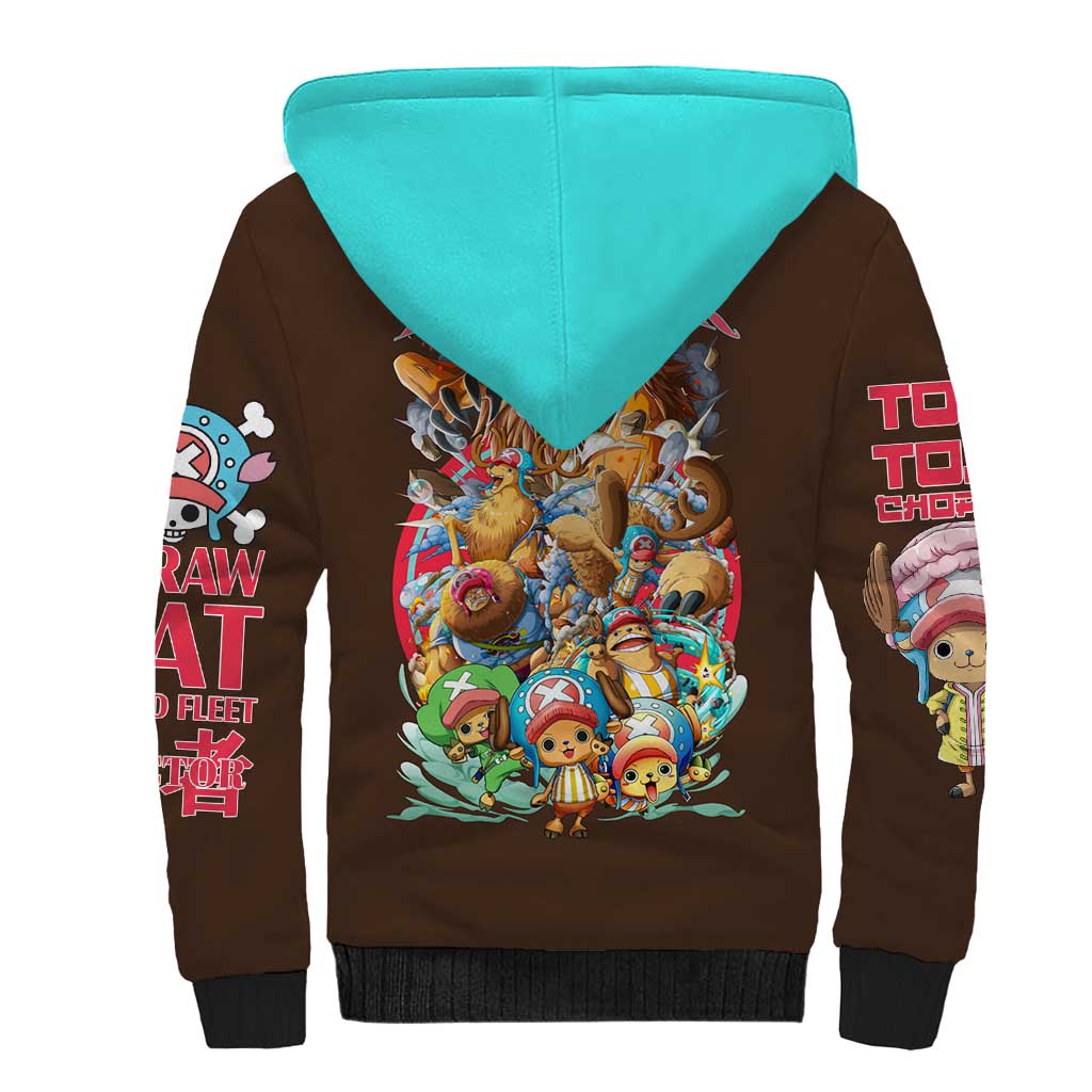 Tony Tony Chopper V4 One Piece Sherpa Hoodie Anime Style