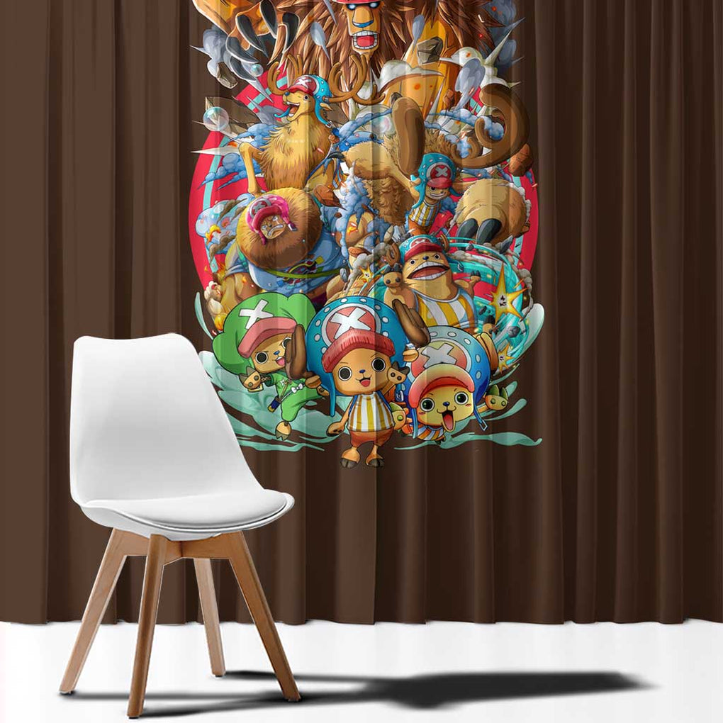 Tony Tony Chopper V4 One Piece Window Curtain Anime Style