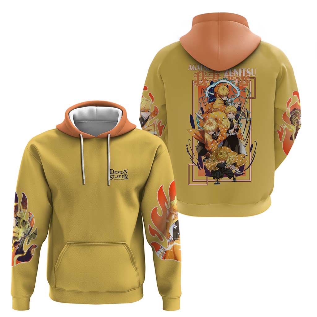 Agatsuma Zenitsu V2 Demon Slayer Hoodie Anime Style