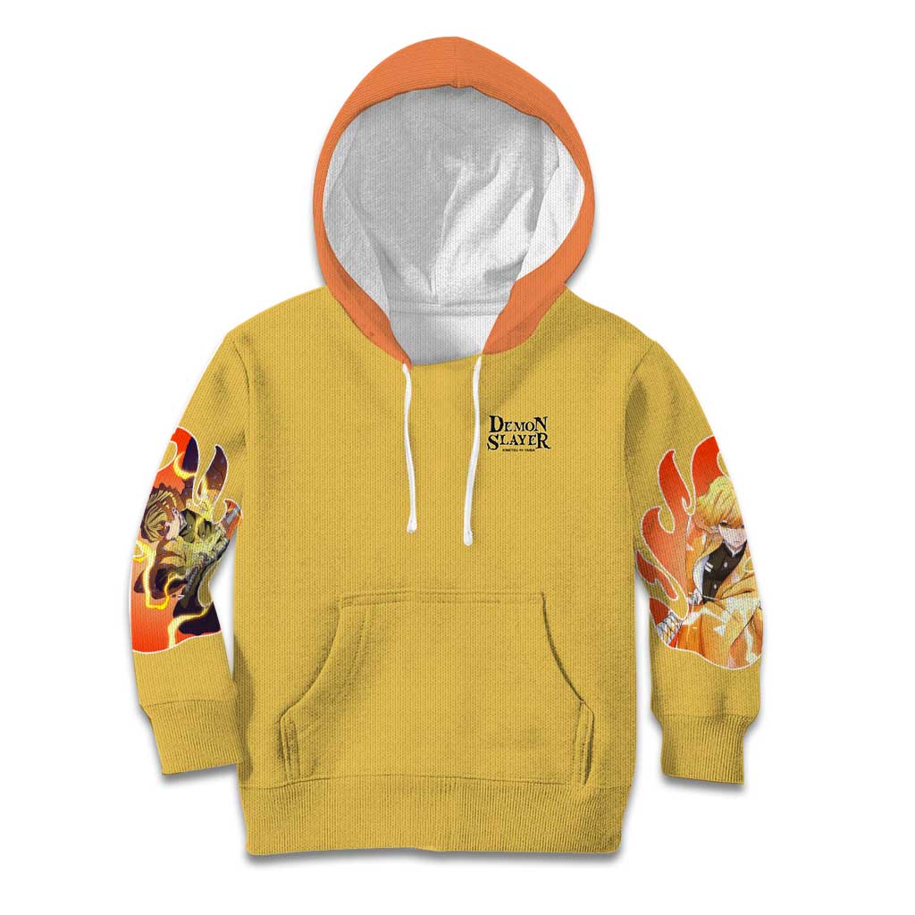 Agatsuma Zenitsu V2 Demon Slayer Kid Hoodie Anime Style