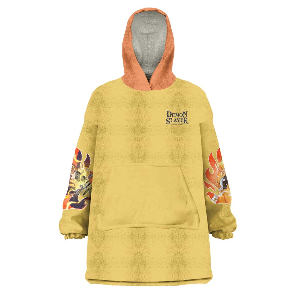Agatsuma Zenitsu V2 Demon Slayer Wearable Blanket Hoodie Anime Style