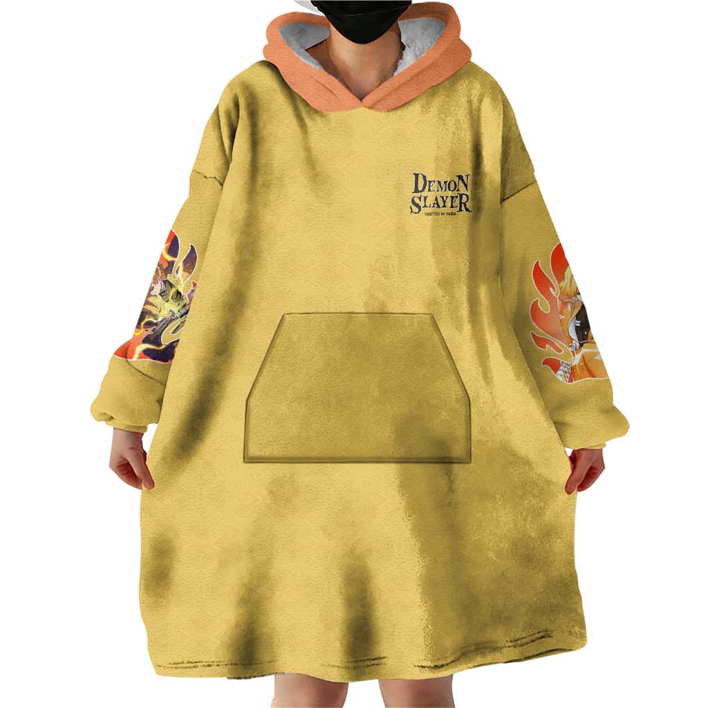 Agatsuma Zenitsu V2 Demon Slayer Wearable Blanket Hoodie Anime Style
