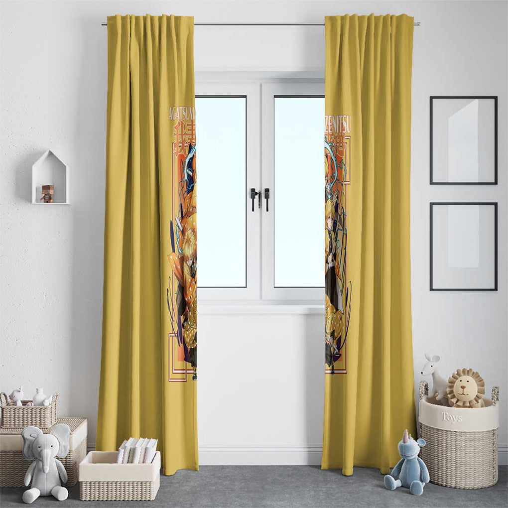 Agatsuma Zenitsu V2 Demon Slayer Window Curtain Anime Style