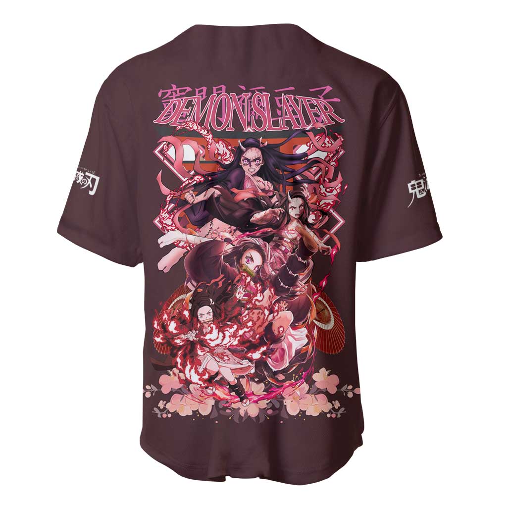 Kamado Nezuko V2 Demon Slayer Baseball Jersey Anime Style