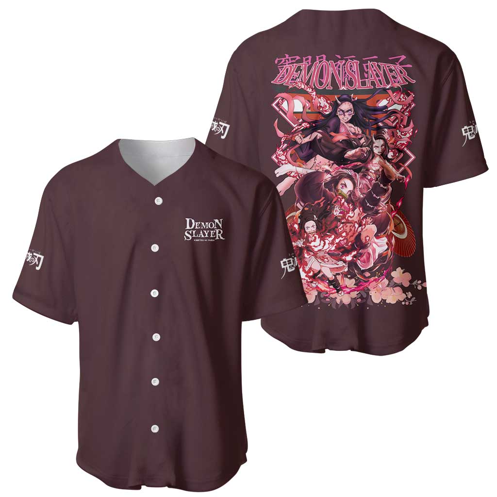 Kamado Nezuko V2 Demon Slayer Baseball Jersey Anime Style