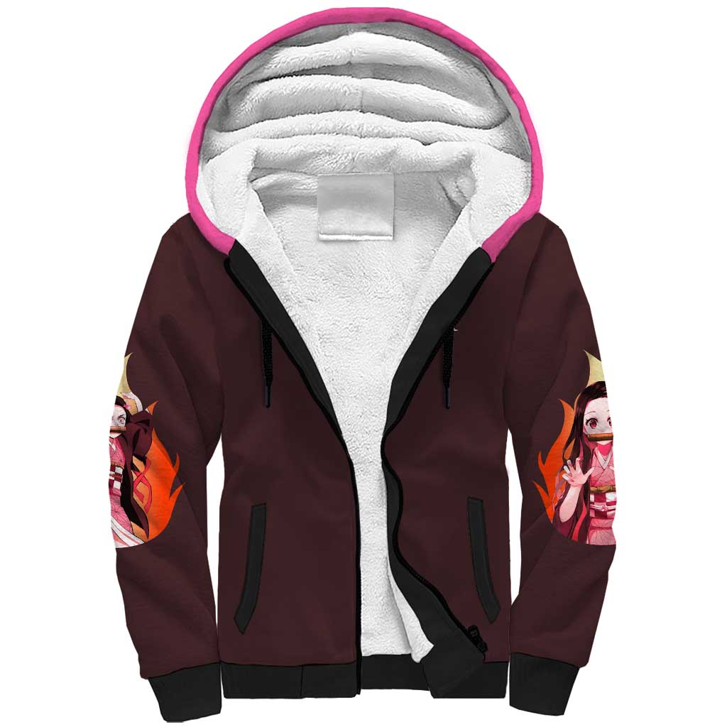 Kamado Nezuko V2 Demon Slayer Sherpa Hoodie Anime Style