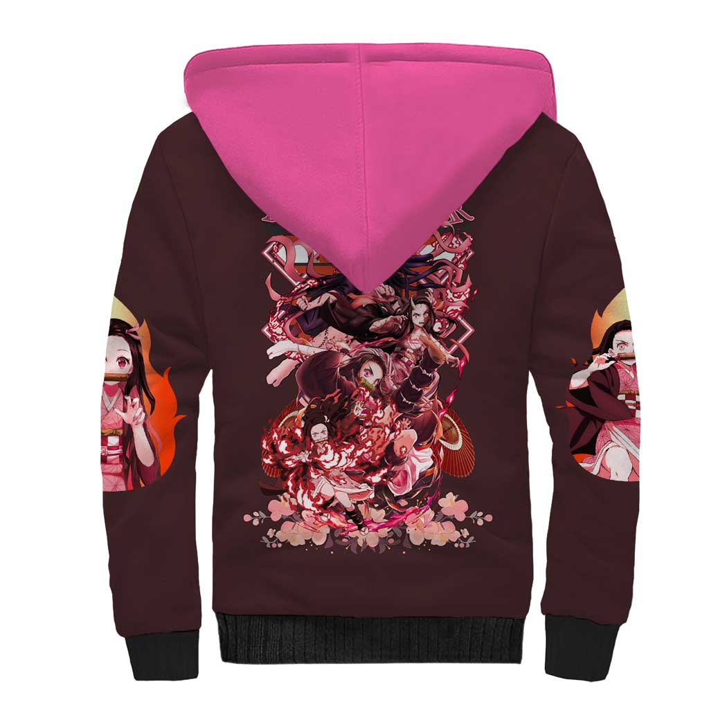 Kamado Nezuko V2 Demon Slayer Sherpa Hoodie Anime Style