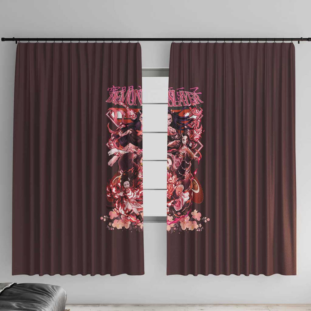 Kamado Nezuko V2 Demon Slayer Window Curtain Anime Style