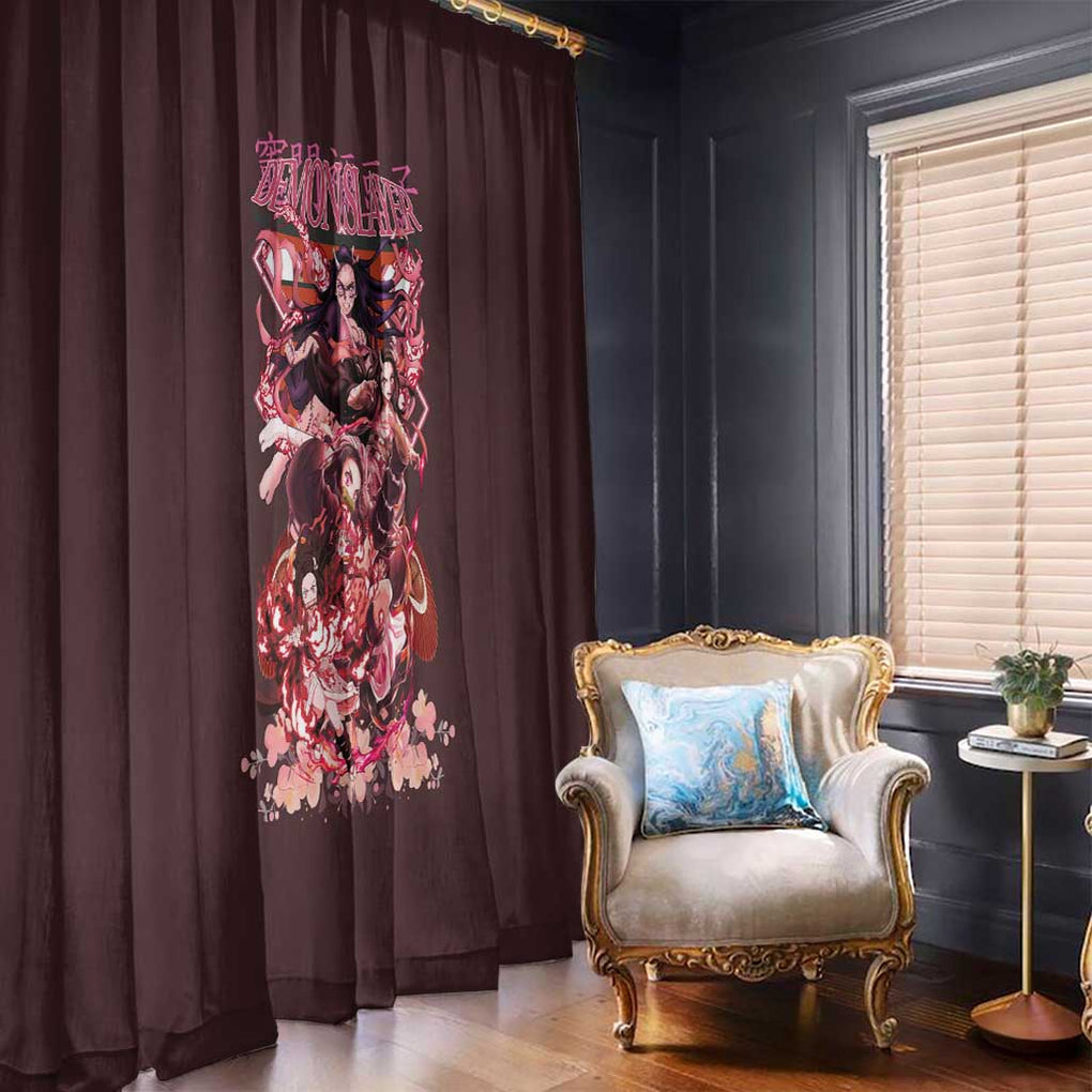 Kamado Nezuko V2 Demon Slayer Window Curtain Anime Style