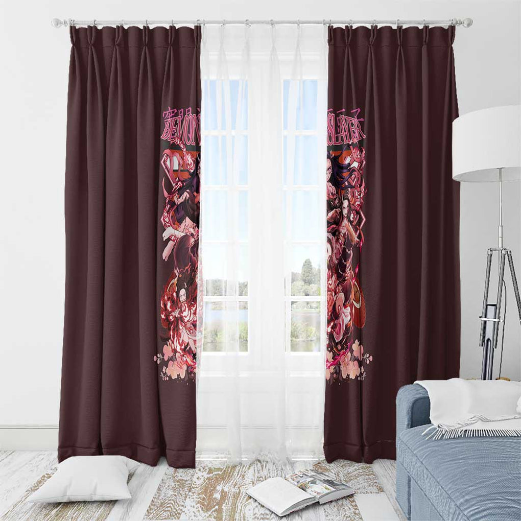 Kamado Nezuko V2 Demon Slayer Window Curtain Anime Style