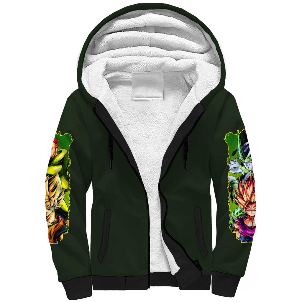 Cell Games Dragon Ball Z Sherpa Hoodie Japan Anime Style - The Mazicc