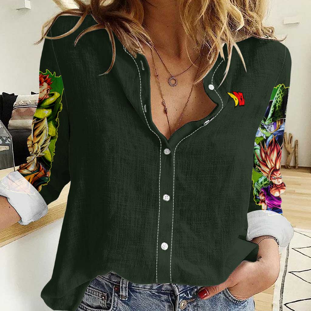 Cell Games Dragon Ball Z Women Casual Shirt Japan Anime Style - The Mazicc
