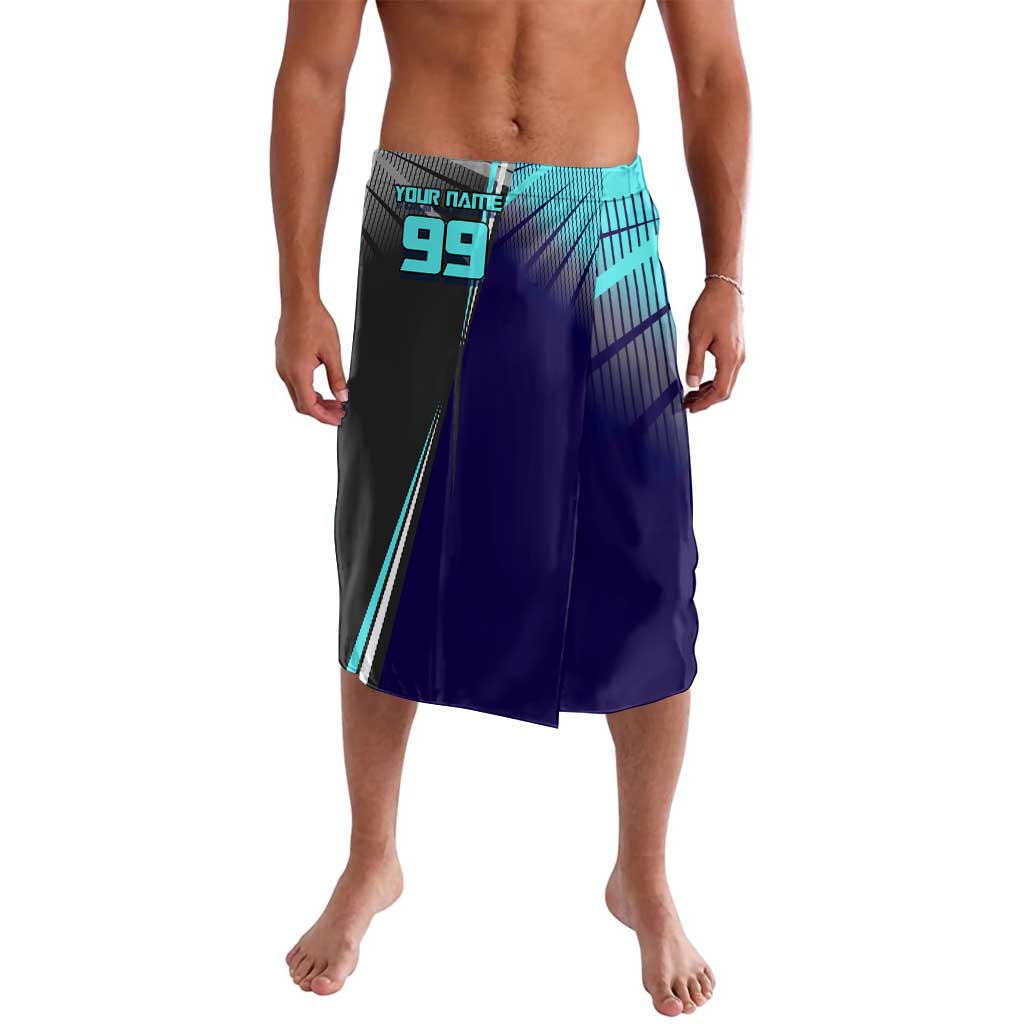 Personalized Mahito Jujutsu Kaisen Lavalava with Teal Gradient and Blue Uniform Design