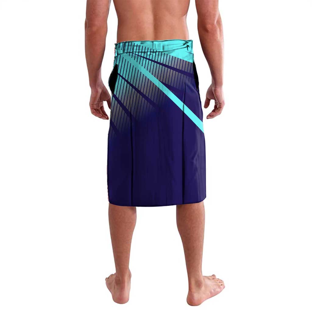 Personalized Mahito Jujutsu Kaisen Lavalava with Teal Gradient and Blue Uniform Design