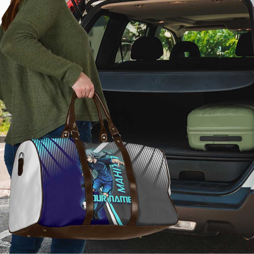 Personalized Mahito Jujutsu Kaisen Travel Bag with Teal Gradient and Blue Uniform Design