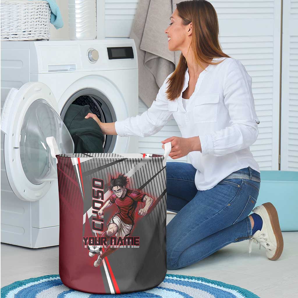Personalized Choso Jujutsu Kaisen Laundry Basket with Red Gradient and Dynamic Kick Design