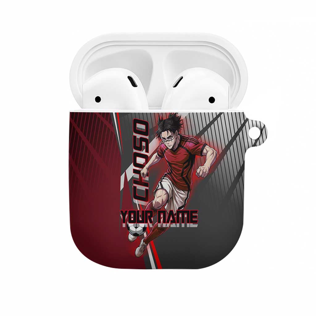 Personalized Choso Jujutsu Kaisen AirPods Case with Red Gradient and Dynamic Kick Design