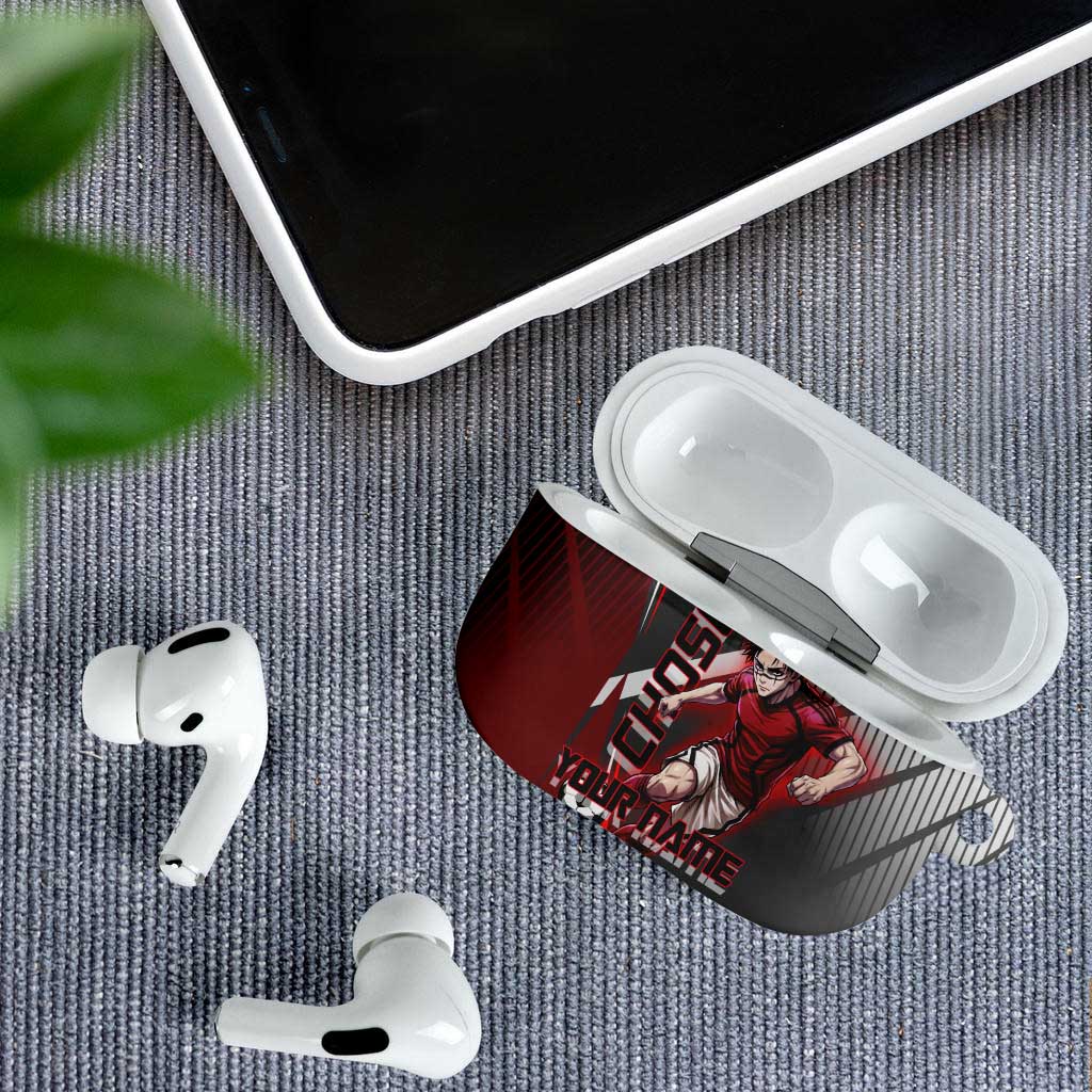 Personalized Choso Jujutsu Kaisen AirPods Case with Red Gradient and Dynamic Kick Design