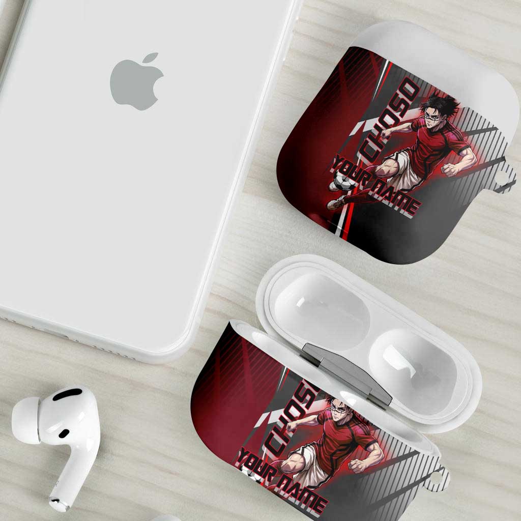 Personalized Choso Jujutsu Kaisen AirPods Case with Red Gradient and Dynamic Kick Design