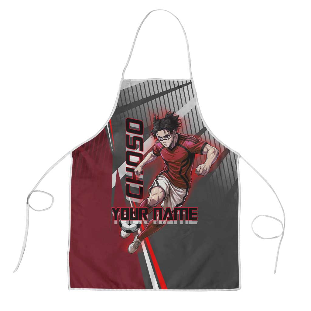 Personalized Choso Jujutsu Kaisen Apron with Red Gradient and Dynamic Kick Design