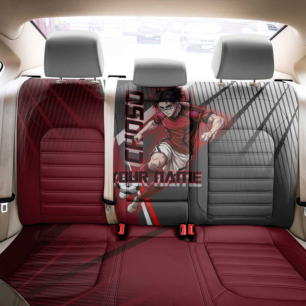 Personalized Choso Jujutsu Kaisen Back Car Seat Cover with Red Gradient and Dynamic Kick Design