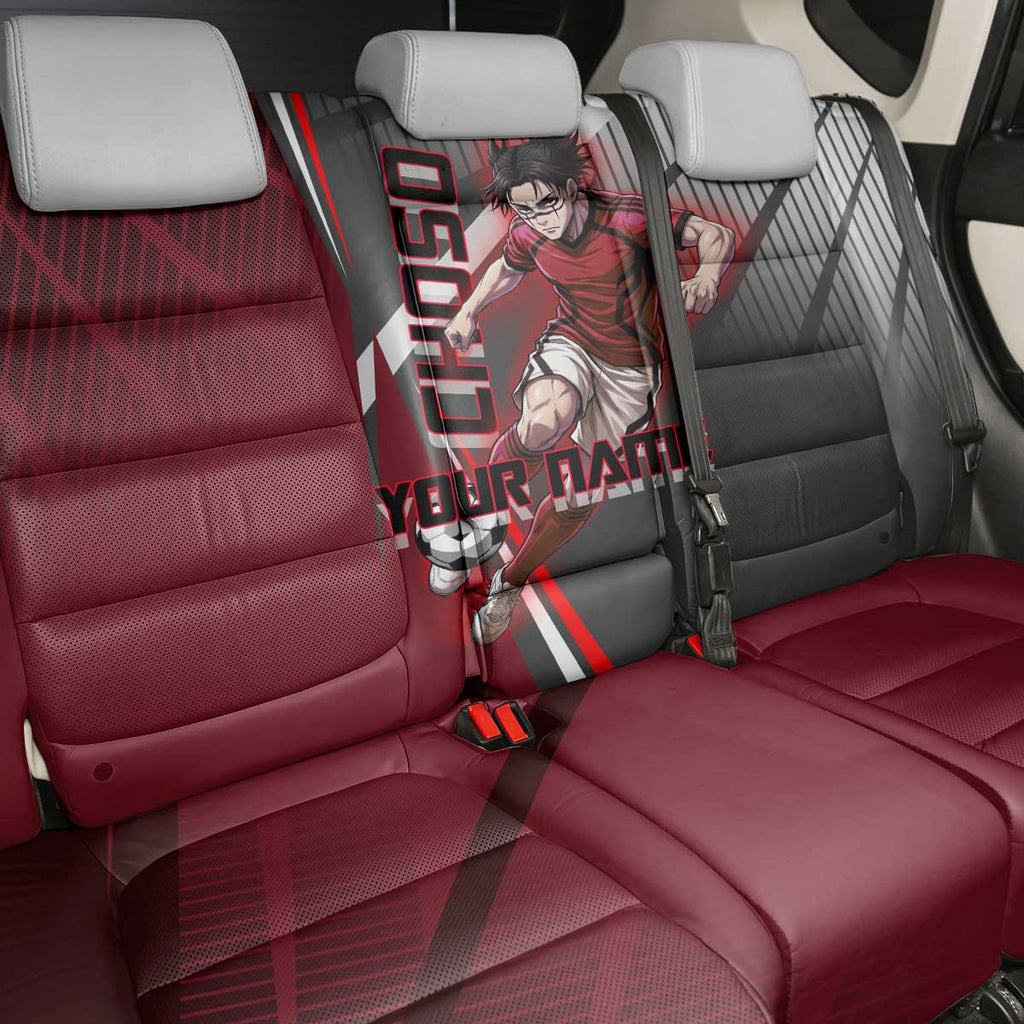 Personalized Choso Jujutsu Kaisen Back Car Seat Cover with Red Gradient and Dynamic Kick Design