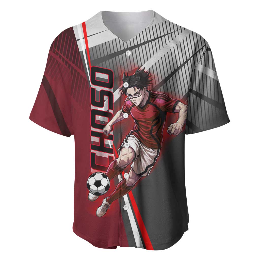 Personalized Choso Jujutsu Kaisen Baseball Jersey with Red Gradient and Dynamic Kick Design