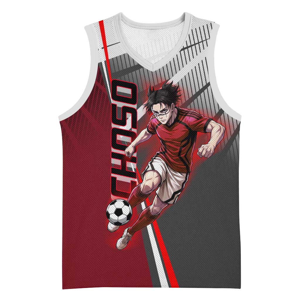 Personalized Choso Jujutsu Kaisen Basketball Jersey with Red Gradient and Dynamic Kick Design