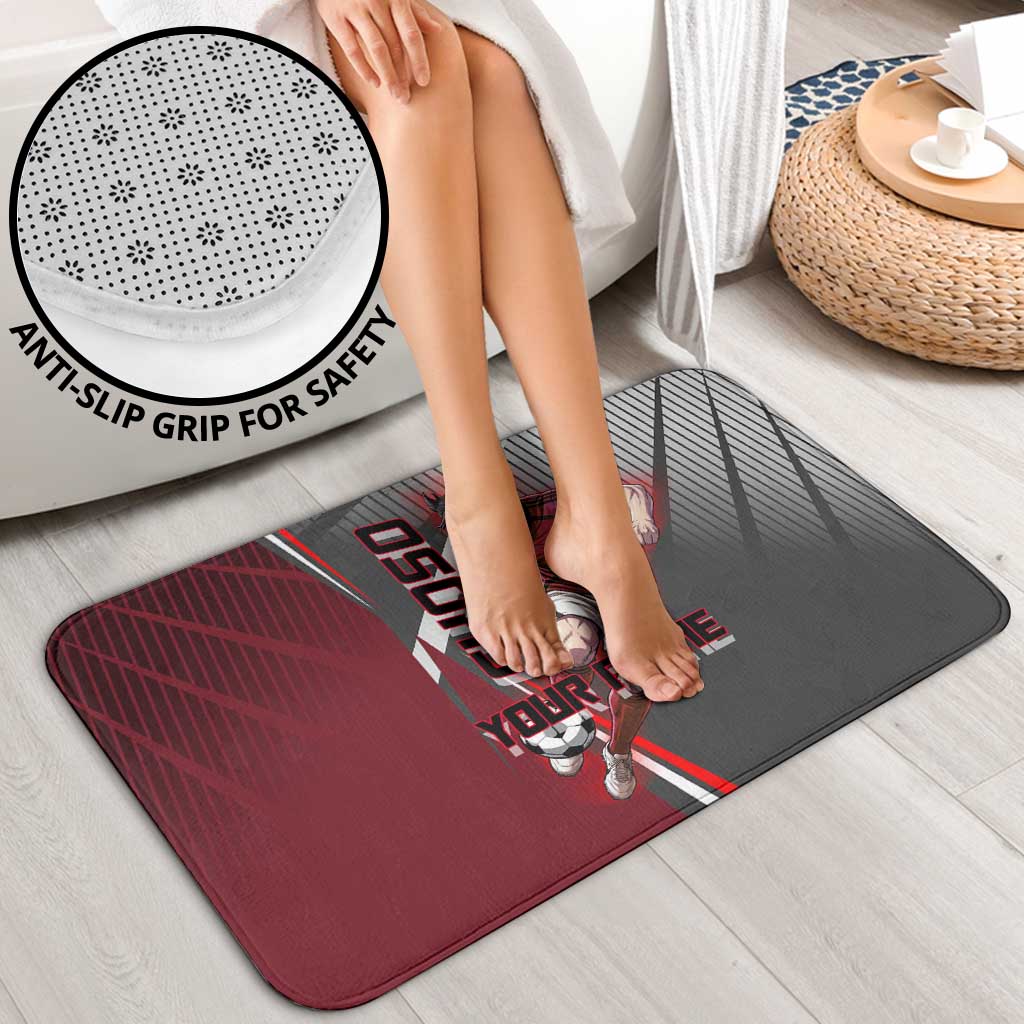 Personalized Choso Jujutsu Kaisen Bathroom Set with Red Gradient and Dynamic Kick Design