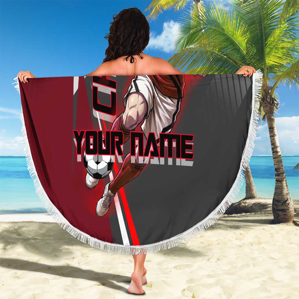 Personalized Choso Jujutsu Kaisen Beach Blanket with Red Gradient and Dynamic Kick Design