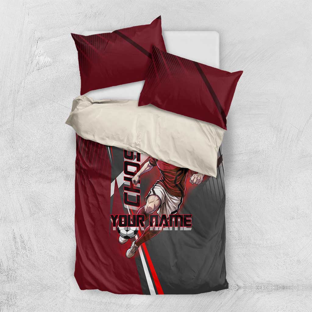 Personalized Choso Jujutsu Kaisen Bedding Set with Red Gradient and Dynamic Kick Design