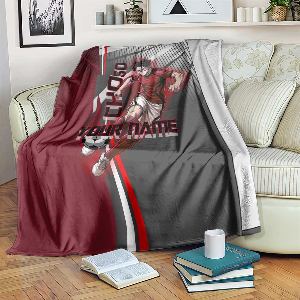 Personalized Choso Jujutsu Kaisen Blanket with Red Gradient and Dynamic Kick Design