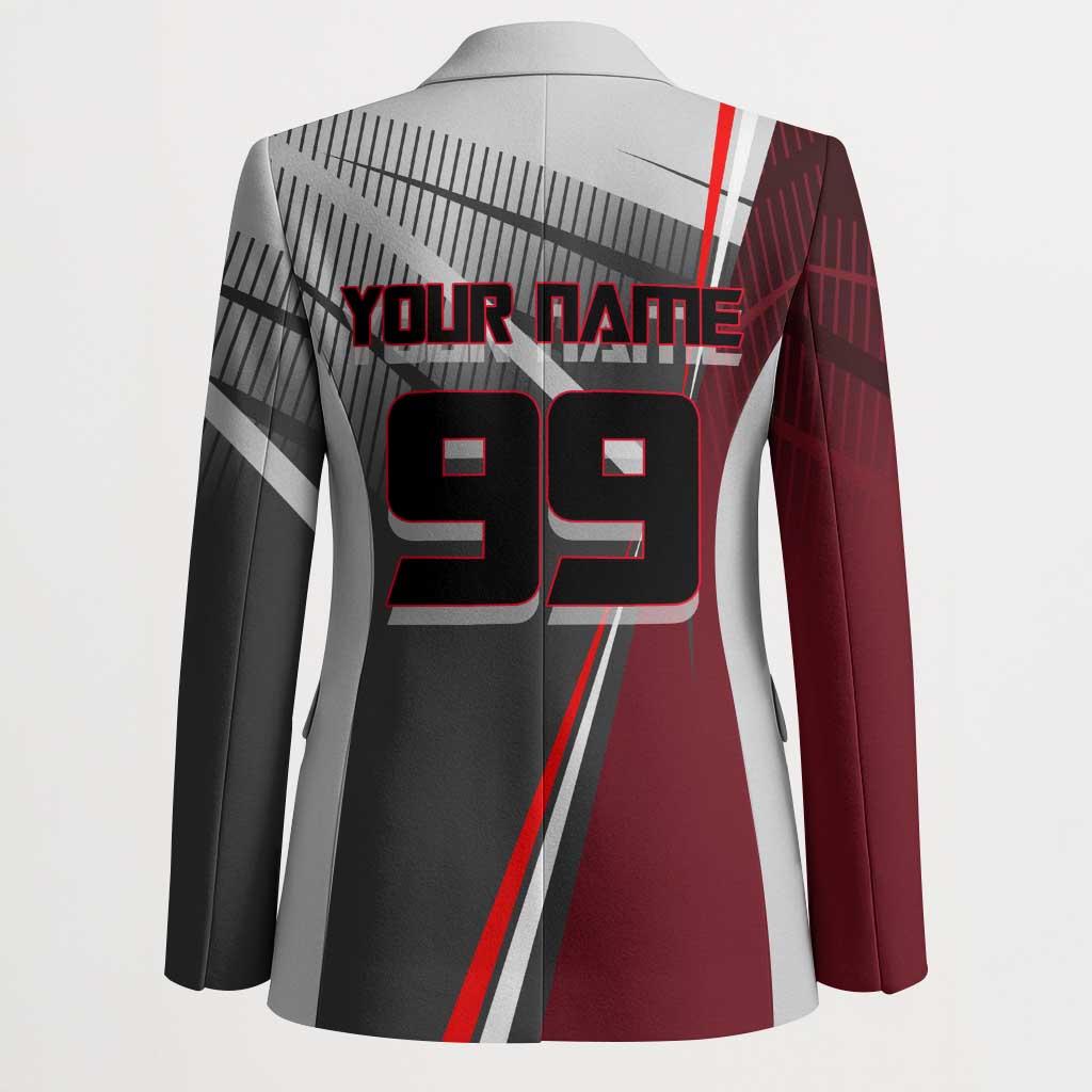 Personalized Choso Jujutsu Kaisen Blazer with Red Gradient and Dynamic Kick Design