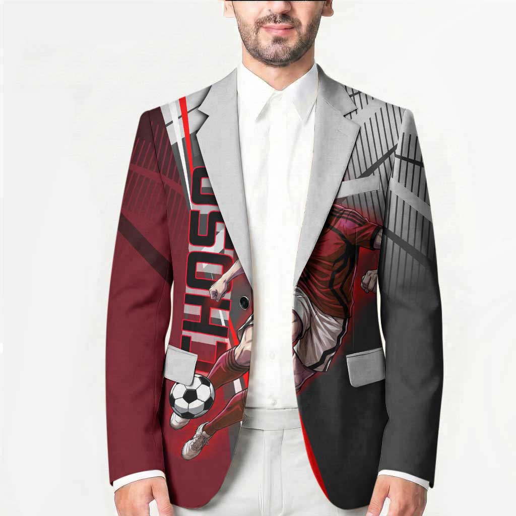 Personalized Choso Jujutsu Kaisen Blazer with Red Gradient and Dynamic Kick Design