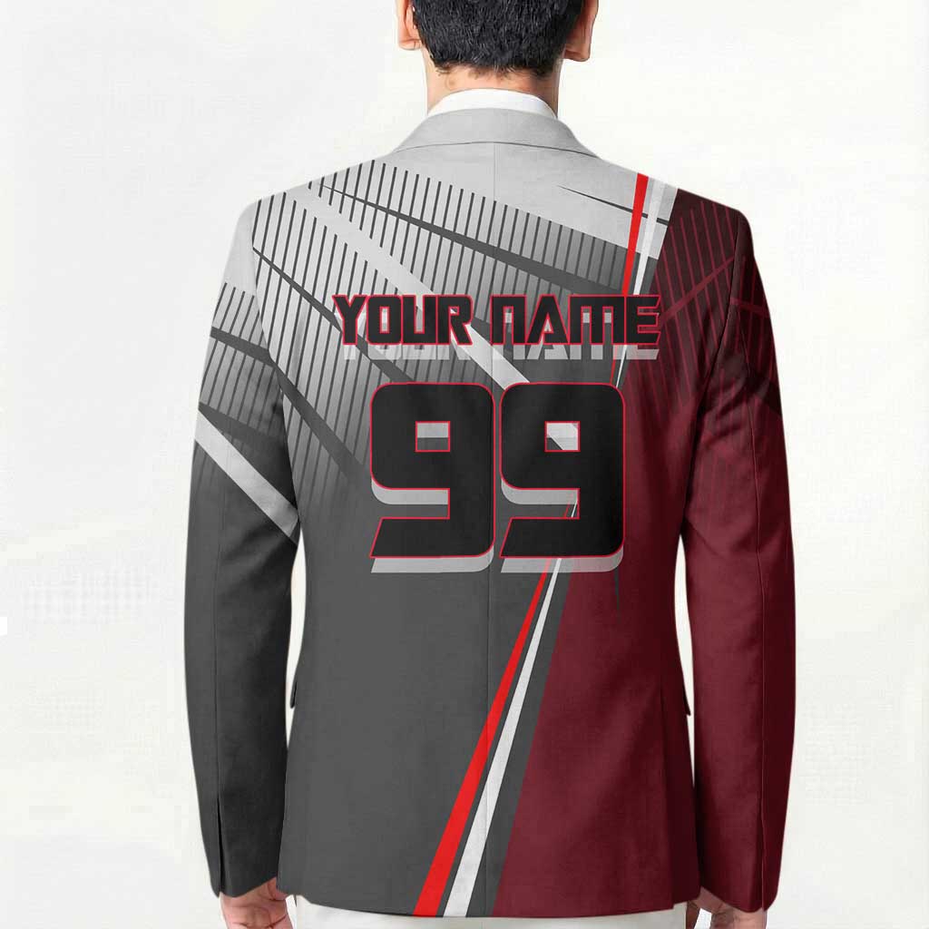 Personalized Choso Jujutsu Kaisen Blazer with Red Gradient and Dynamic Kick Design