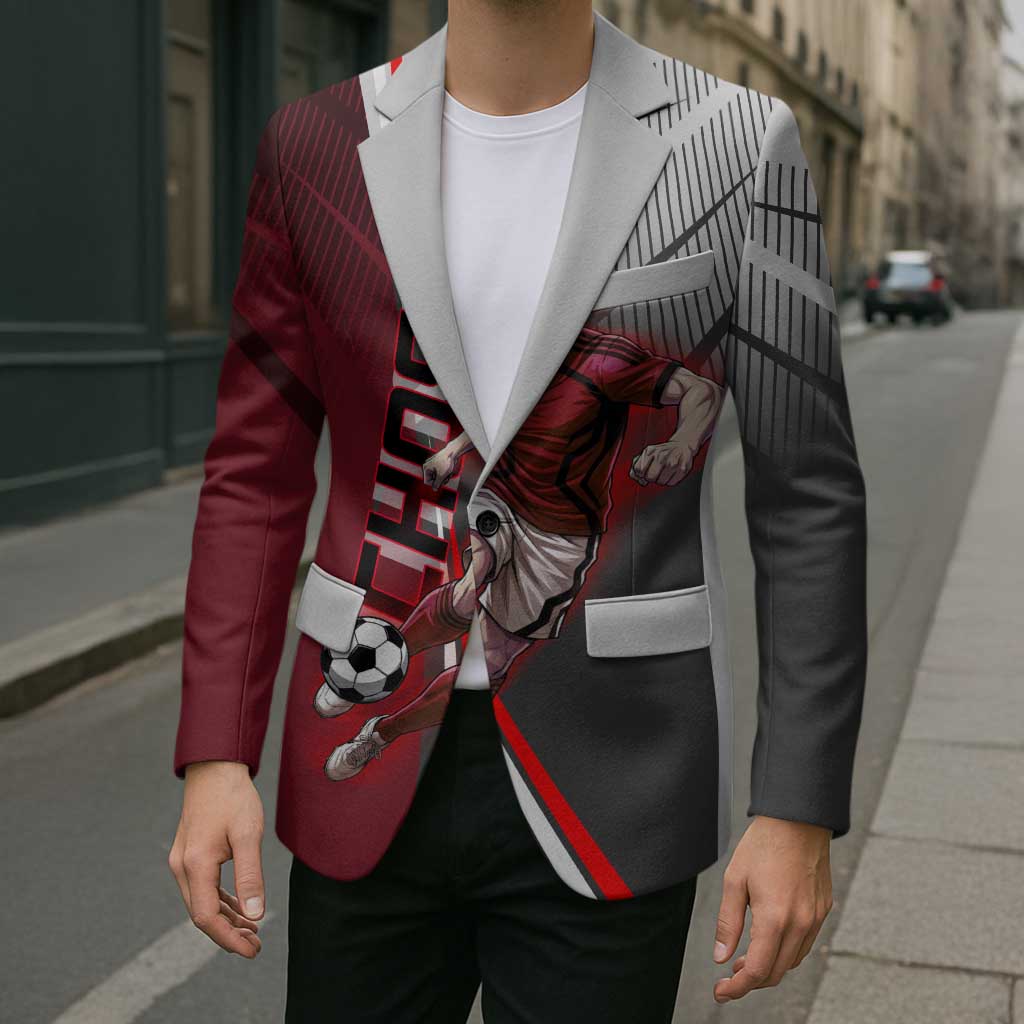 Personalized Choso Jujutsu Kaisen Blazer with Red Gradient and Dynamic Kick Design