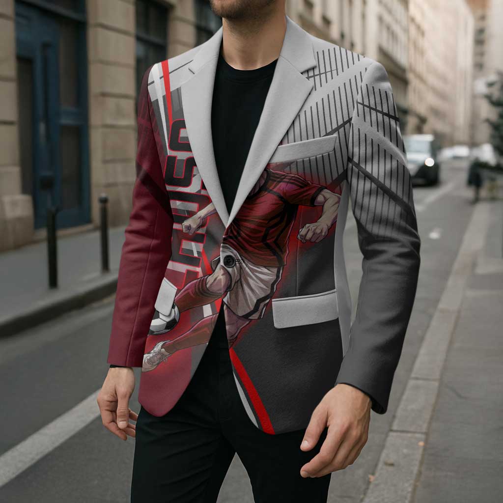 Personalized Choso Jujutsu Kaisen Blazer with Red Gradient and Dynamic Kick Design