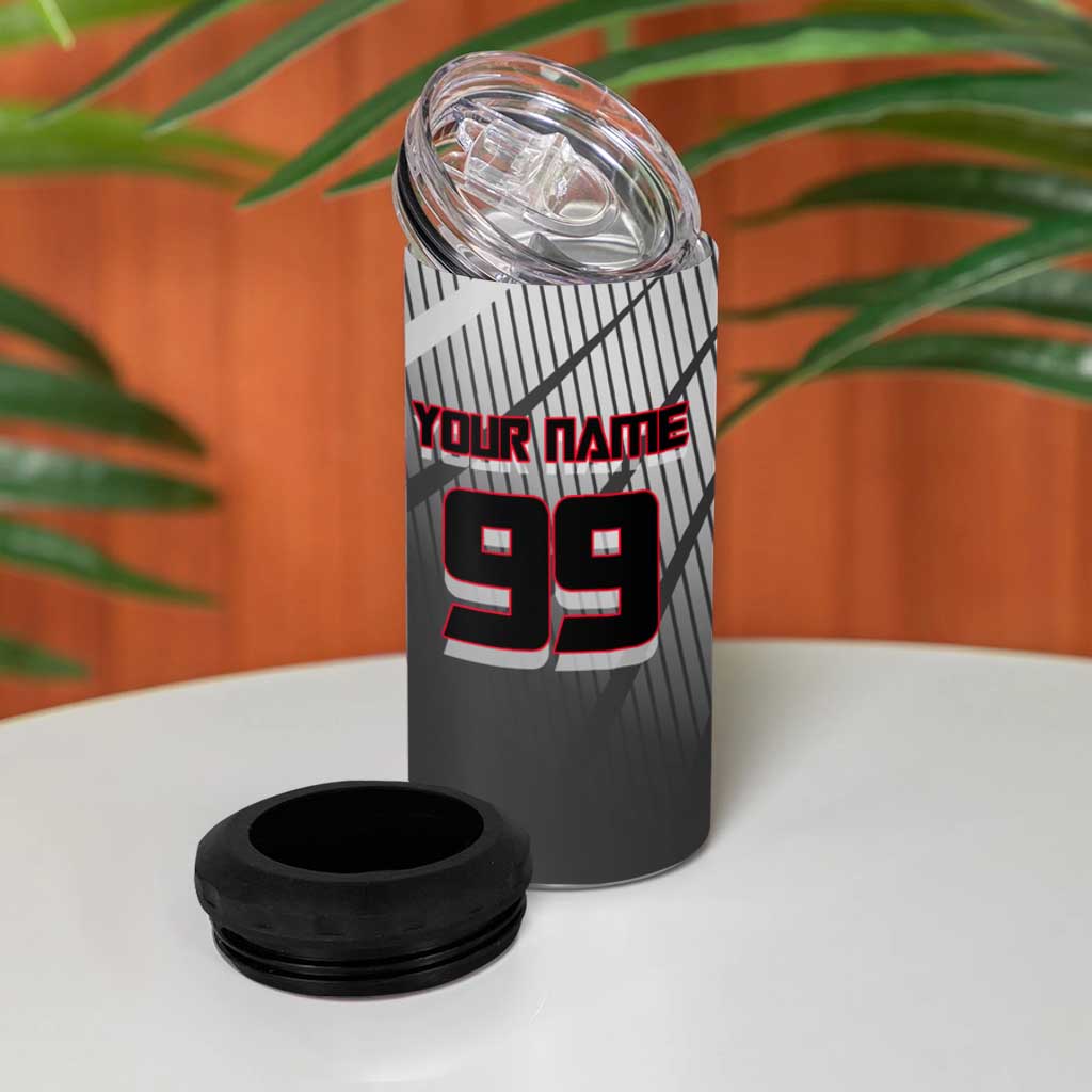 Personalized Choso Jujutsu Kaisen 4 in 1 Can Cooler Tumbler with Red Gradient and Dynamic Kick Design