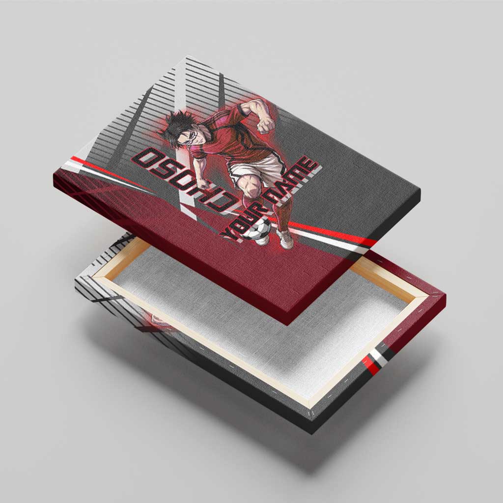 Personalized Choso Jujutsu Kaisen Canvas Wall Art with Red Gradient and Dynamic Kick Design