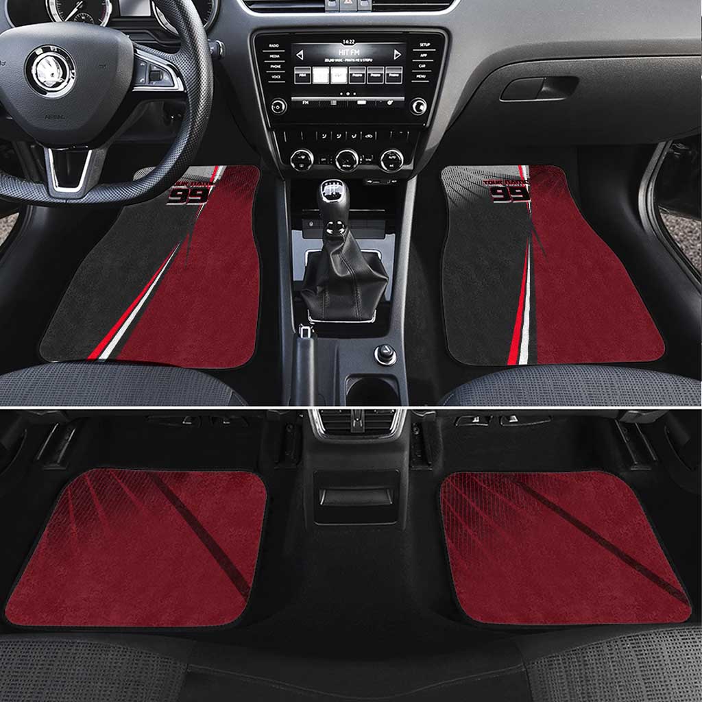 Personalized Choso Jujutsu Kaisen Car Mats with Red Gradient and Dynamic Kick Design