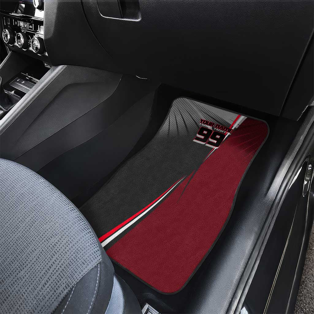 Personalized Choso Jujutsu Kaisen Car Mats with Red Gradient and Dynamic Kick Design