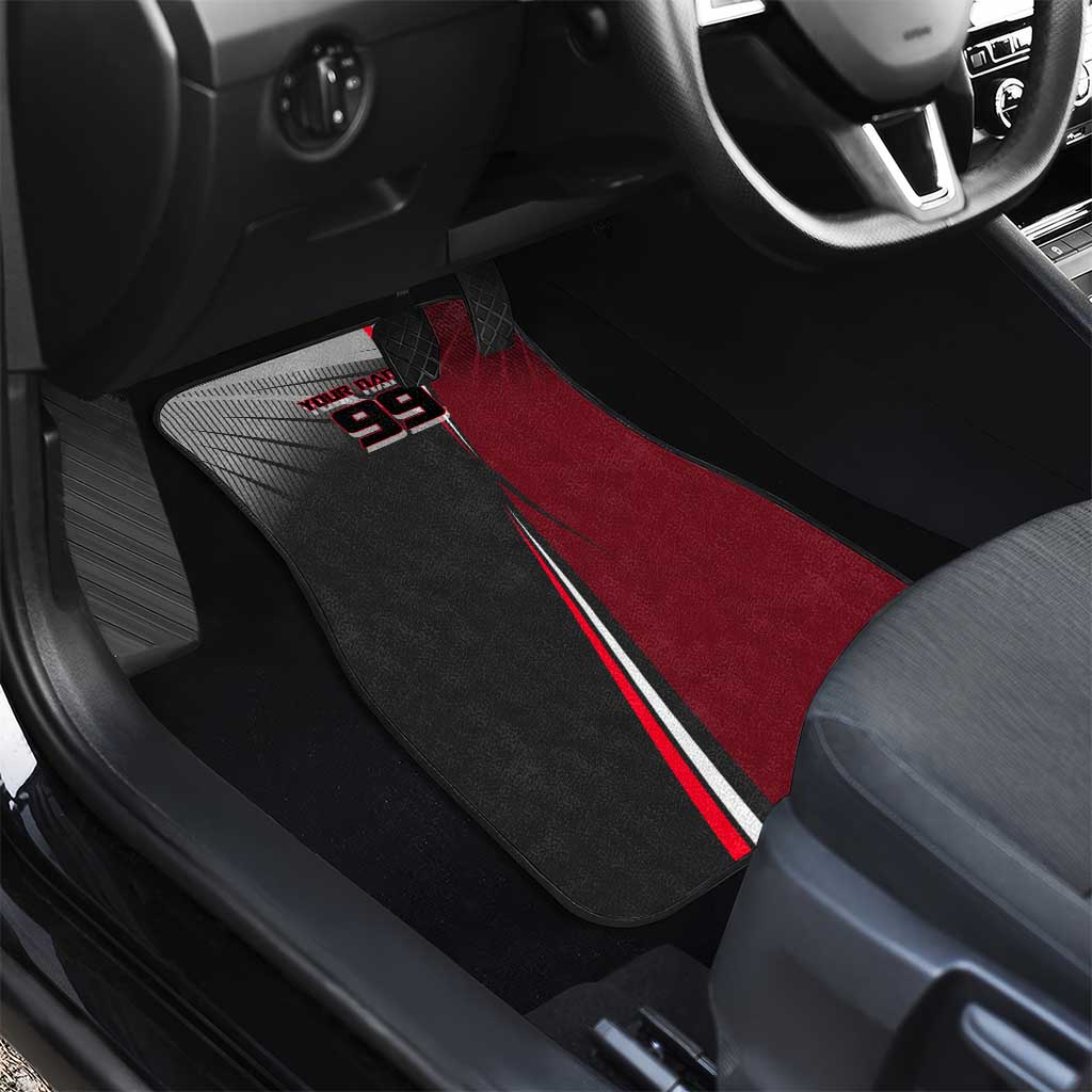 Personalized Choso Jujutsu Kaisen Car Mats with Red Gradient and Dynamic Kick Design